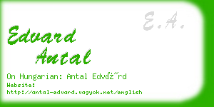 edvard antal business card